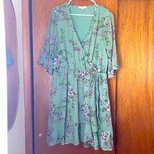 ASOS floral wrap dress